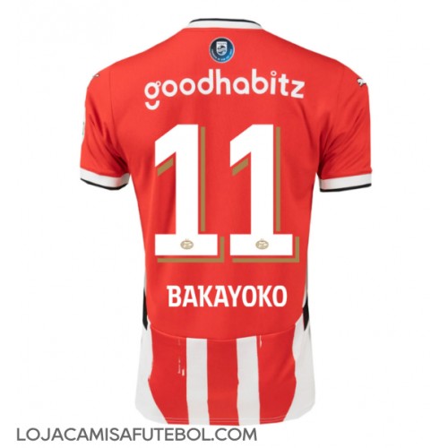 Camisa de Futebol PSV Eindhoven Johan Bakayoko #11 Equipamento Principal 2024-25 Manga Curta